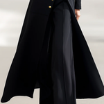 High Waisted Wide Leg Pleated Solid Color Pants Trousers
