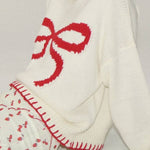 Rosalia Red Bows Knit Sweater