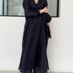 Solid Color Loose Shirt Dress