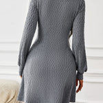 V-neck Sexy Waist Sweater Dress