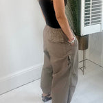 Street Style Drawstring Elastic Waist Pocketed Cargo Pants
