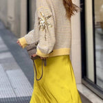 Striped/Sequined Sweater