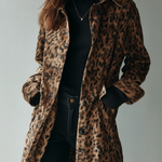 Vintage Leopard Print Eco-suede Jacket