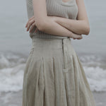 High Waist Drape Wide Leg Pants