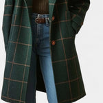 Adriana | Plaid Winter Trench Coat