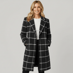 Adriana | Plaid Winter Trench Coat