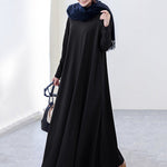 Simple 6 Colors Plus Size Loose Long Sleeve Casual Dress