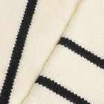 Mock Neck Zip-Up Striped Pullover Loose Sweater