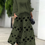Long Sleeves Loose Asymmetric Solid Color Tied One-Shoulder Blouses&Shirts Tops