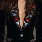 Apolline™ | Multicolored Embroidered Blazer