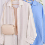 Nadorine Long Sleeve Light Weight Collared Button Up Shirt Outerwear for Women Casual Loose Business Casual 2026 | Under $40