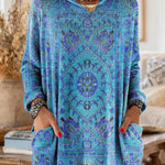 Alice | Retro Ethnic Print Hooded Tunic