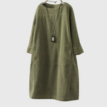 Amy | Relaxed Corduroy Midi Dress