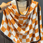 Simple Fashion Contrast Color Plaid Printed Scarf