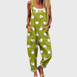 Comfortable Printed Overalls