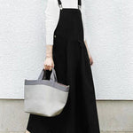 Nadorine Women's Casual Long Women Strap Pocket Big Solid Dress Loose Dress