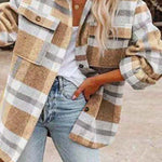 Plaid Pocketed Jacket