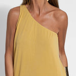 Flawless and Free One Shoulder Relaxed Slit Maxi Dress