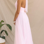 Fairy Vibes Tulle Gathered Detail Halter Maxi Dress