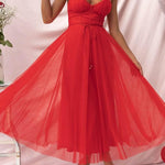 Modern-day Princess Chiffon Suspenders Party Maxi Dress
