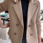 Alina | Elegant Knit-Sleeve Blazer