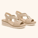 Amelia — Comfortable sandals with golden arch