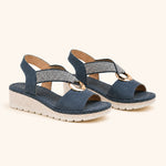 Amelia — Comfortable sandals with golden arch