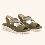 Amelia — Comfortable sandals with golden arch