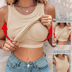 ChicMe Built-in Bra Ribbed Round Neck Tank Top