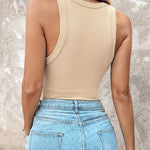 ChicMe Built-in Bra Ribbed Round Neck Tank Top