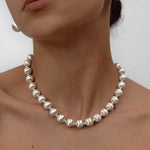 Heavy Brushed Round Silver Earrings