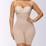 Tummy Control Pants Suspenders One-Piece Butt Lifting Boxer Shaping Shapewear