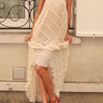 Versatility and Vintage Charm Pleated Drawstring Waist Tiered Maxi Skirt