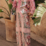 Floral Charm Unique Print Loose Blouse and Elastic Waist Pocketed Pants Set