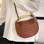 Geometric Shiny Woven Crossbody Bags Handbags