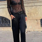 Keep It Shine Sequin Long Sleeve Shift Blouse
