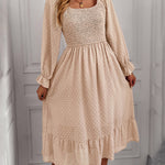 Square Neck Elegant Casual Vacation Dress
