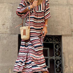 Puff Sleeve Tiered Midi Dress