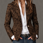 Georgina | Paisley Jacquard Fitted Blazer