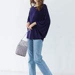 Vintage Loose Round-Neck Batwing Sleeves Shirts