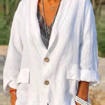 Solid Color Casual Loose Fit Women's Jacket
