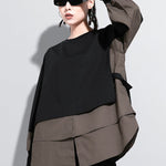 False Two Split-Joint Long Sleeve T-Shirt