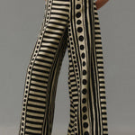 Loose Wide Leg Polka-Dot Striped Casual Pants Bottoms Trousers