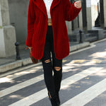 Hooded Loose Double-sided Plush Buttonless Cardigan Jacket