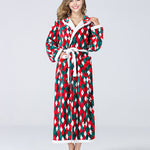 Witcher Pajamas Flannel Hooded Hat Connecting Color Robes