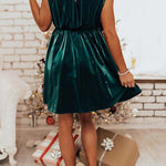 Mesmerizing Sight Satin Bow Design Pocketed Mini Dress