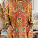 Alice | Retro Ethnic Print Hooded Tunic