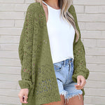 Long Sleeve Cutout Knit Cardigan