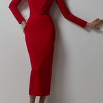 Hollowed-out, form-fitting evening dress