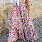 Nadorine Women's Boho Maxi Skirt Casual A Line Long Skirt